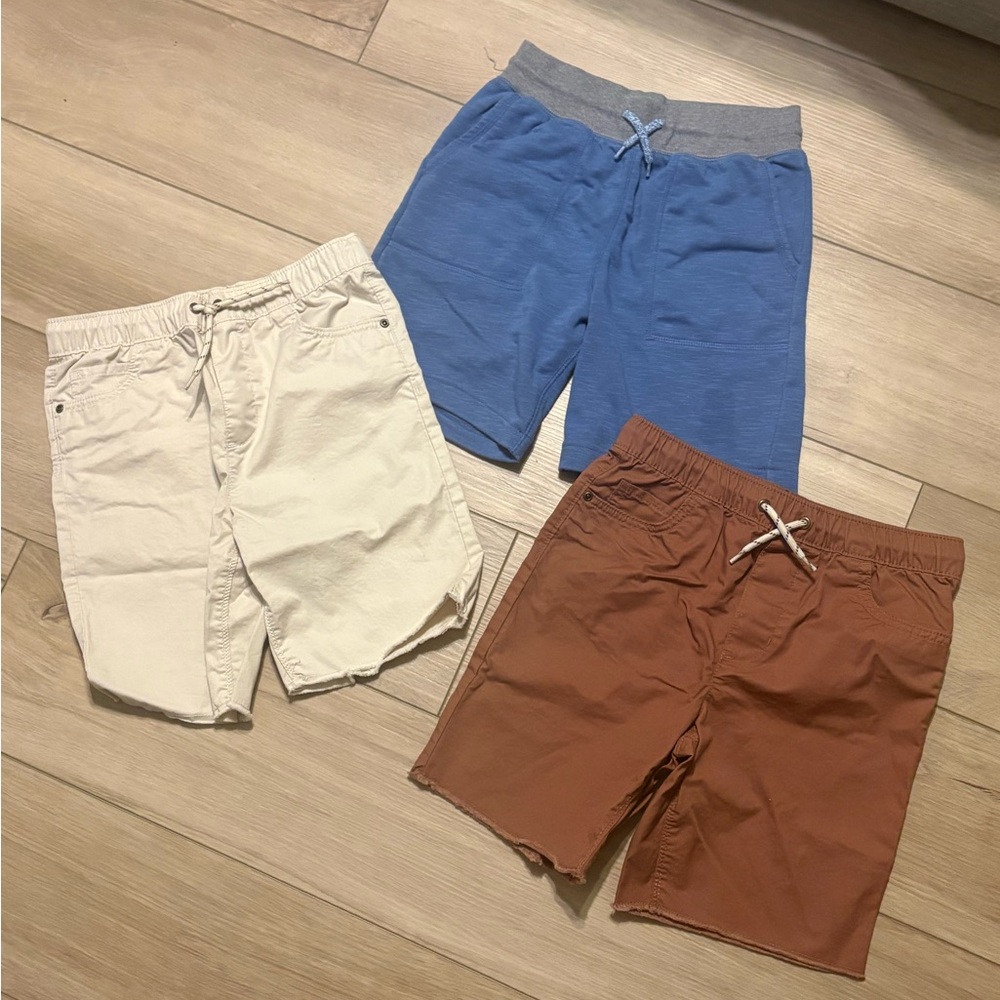 Carter's Boys' Pull-On Shorts — Blue, Cream, Brown